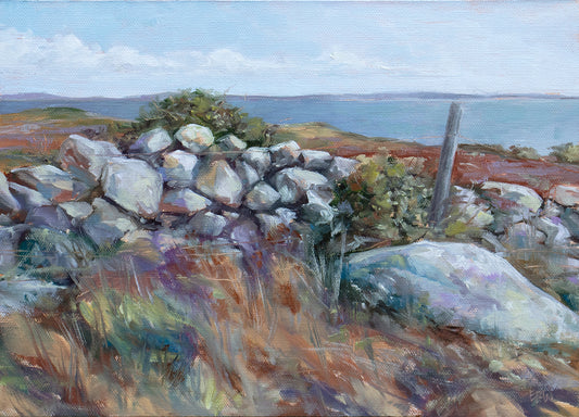 Painting (study) - 'Distant Island October Afternoon'