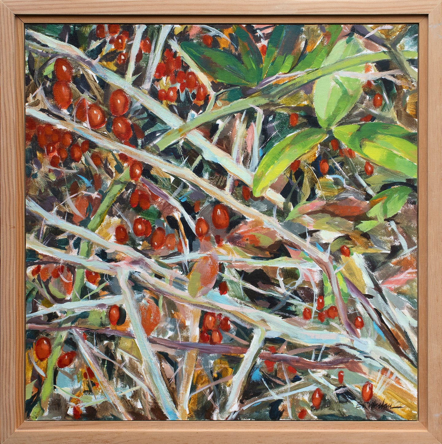 Painting - 'Red Berries'