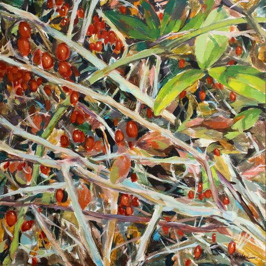 Painting - 'Red Berries'